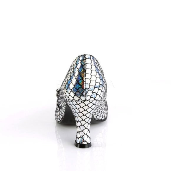 Mermaid Silver Hologram - Funtasma 3" Holographic High Heel Shoes - Women's Sz 7 - Picture 4 of 4